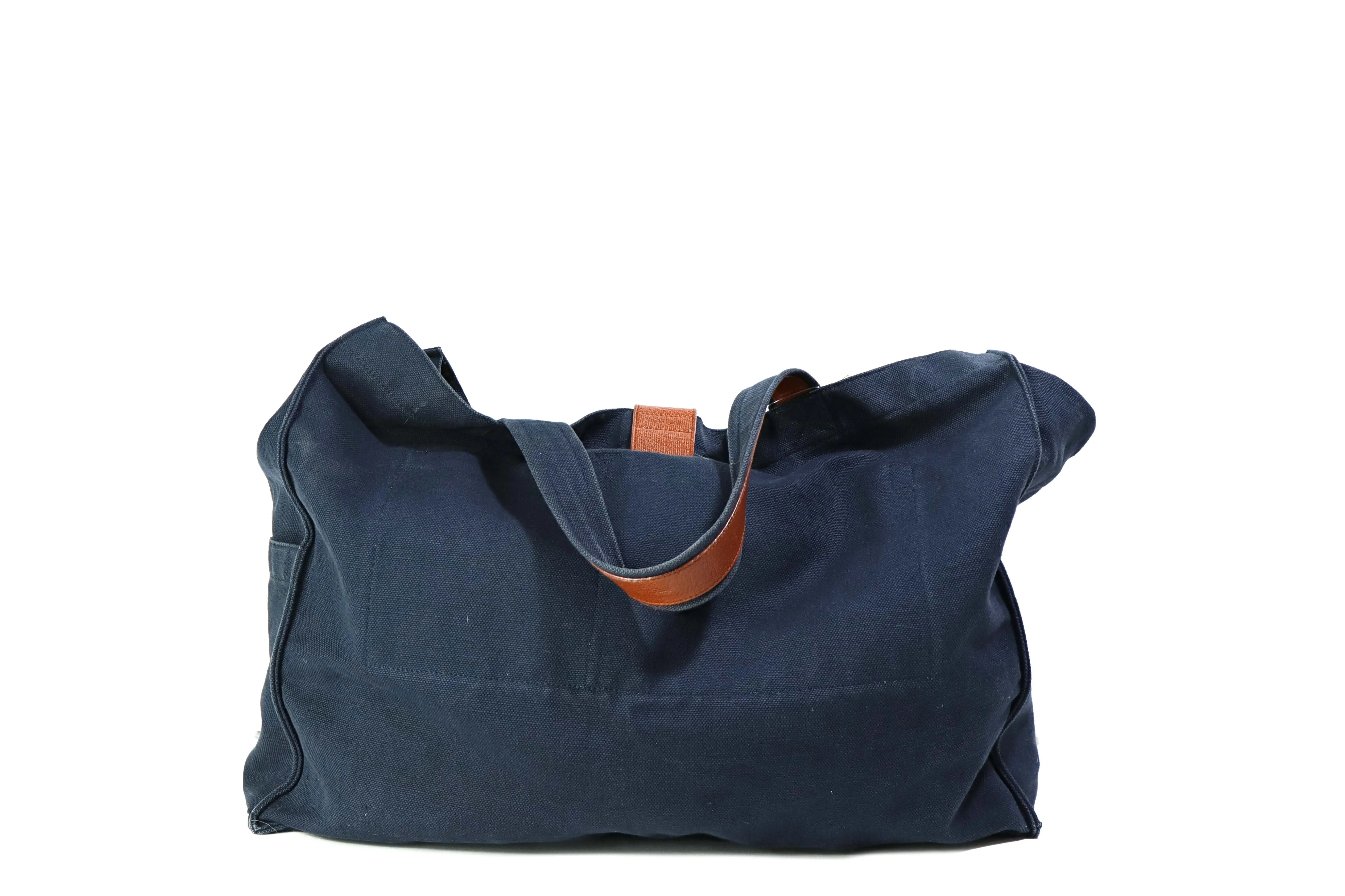 Yves Saint Laurent Navy Canvas Tote