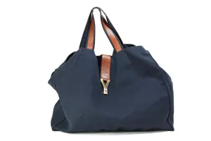 Yves Saint Laurent Navy Canvas Tote