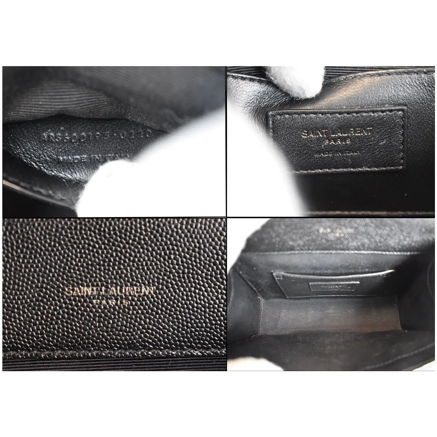 YVES SAINT LAURENT Small Envelope Matelassé Leather Shoulder Bag Black