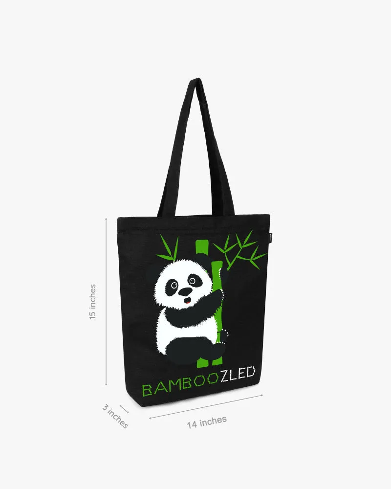 Zipper Tote Bag - Bamboozled Panda