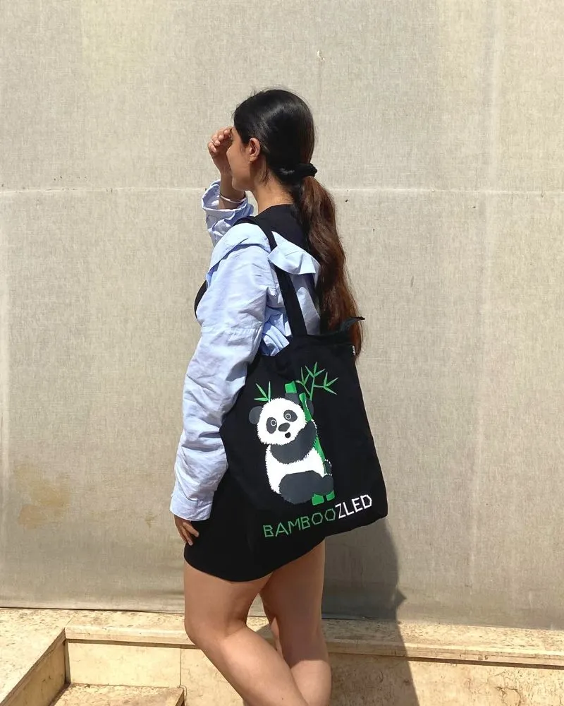 Zipper Tote Bag - Bamboozled Panda